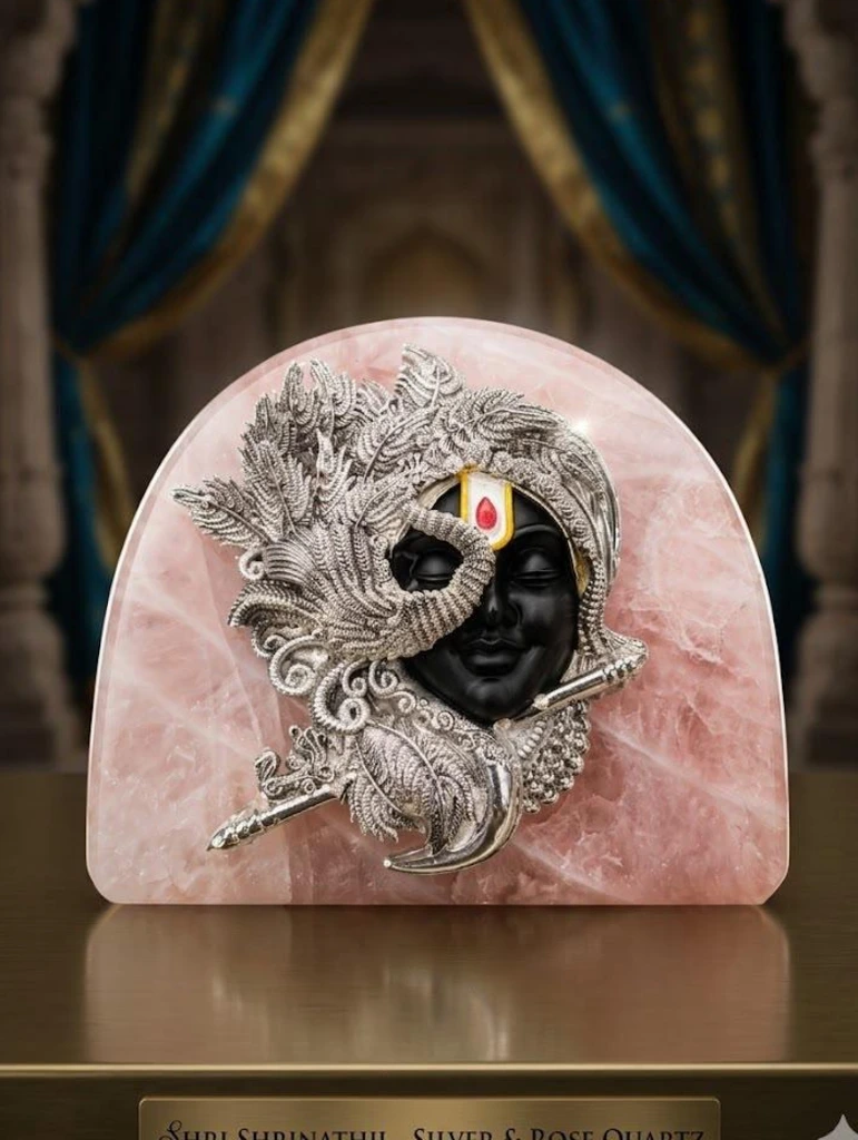 Krishna JI With Rose Quartz