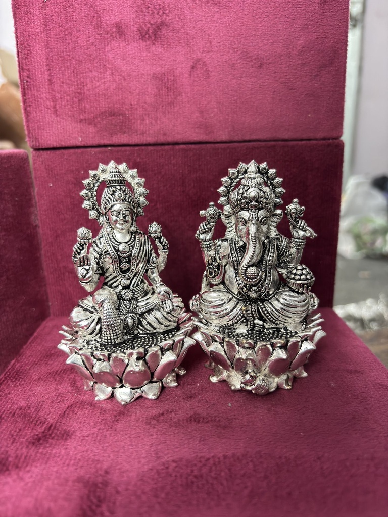 [KDC-IDL-0101-V02] Religious Idol - Laxmi Ji Ganesh Ji Brass (6 Inch)