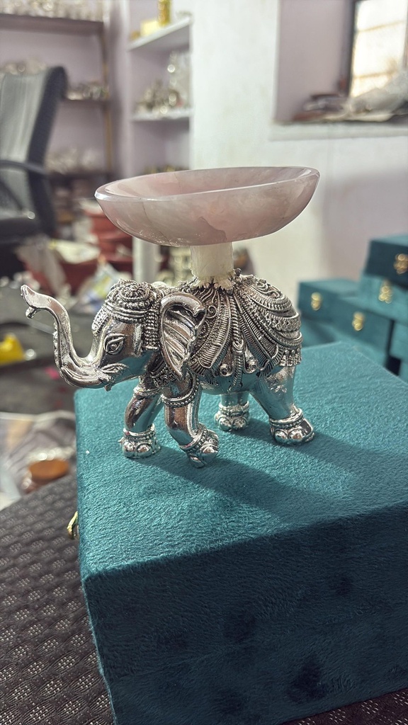 Elephant Bowl Rose Quartz