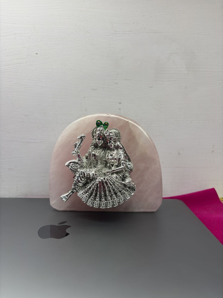 [KDC-IDL-0013] Religious Idol - Radhakrishna Ji With Rose Quartz
