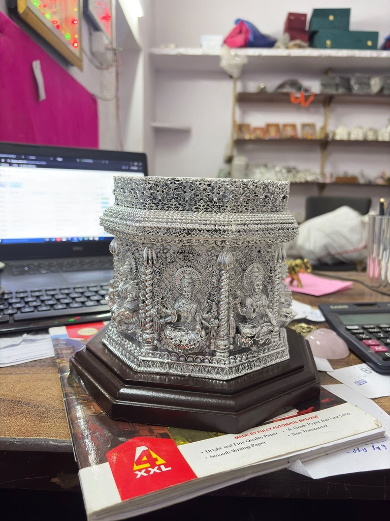 [KDC-POO-0222] Pooja Decor - Asthlaxmi Tulsi Pot