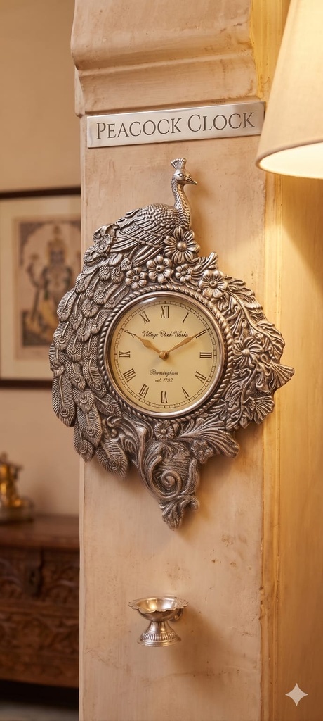 [KDC-CLK-0096] Clock - Peacock Watch/Clock